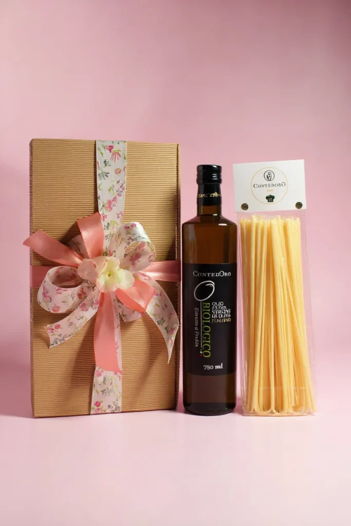 Italienische gastronomische Geschenkidee mit nativem Olivenöl extra von Contedoro